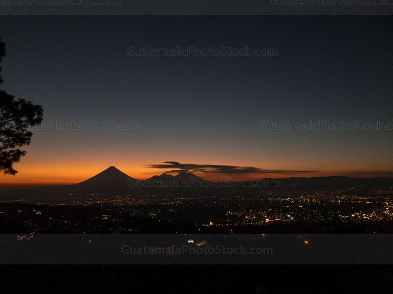 Atardecer sobre la Ciudad de Guatemala