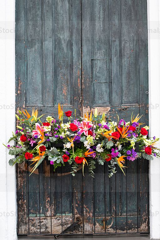 Puerta decorada