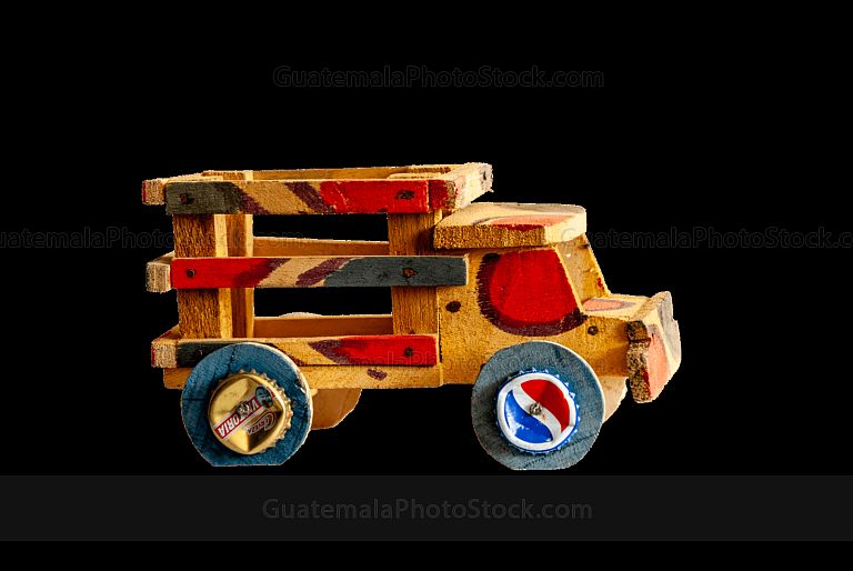 Camión, artesania de madera