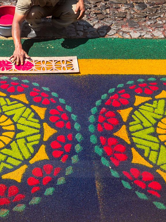 Alfombra para el paso de las procesiones