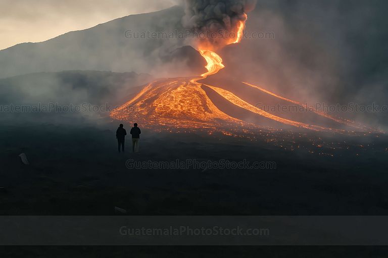 Río de lava, Volcán de Pacaya