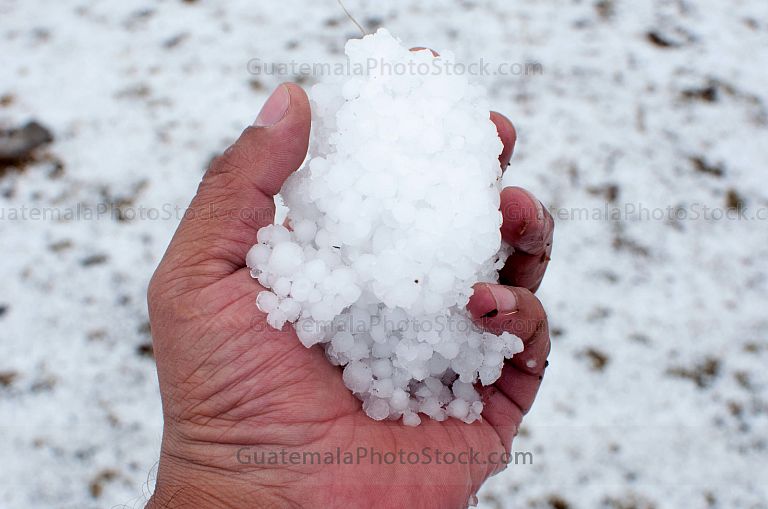 Granizo en la cima de los Cuchumatanes