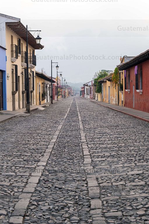 Calle empedrada de la Antigua Guatemala