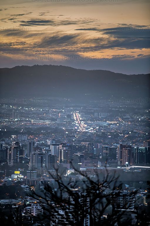 Atardecer sobre la Ciudad de Guatemala