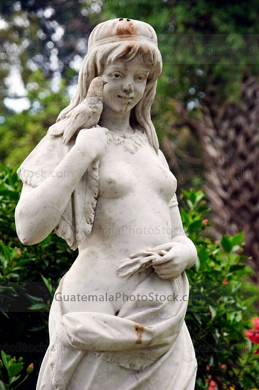 Estatua en la casa de te