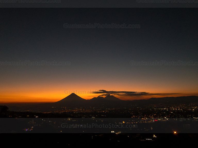 Atardecer sobre la Ciudad de Guatemala
