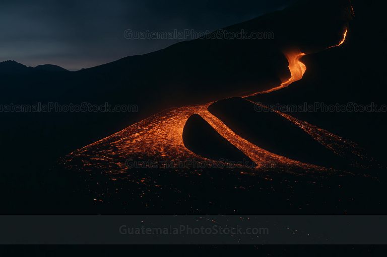 Río de lava, Volcán de Pacaya