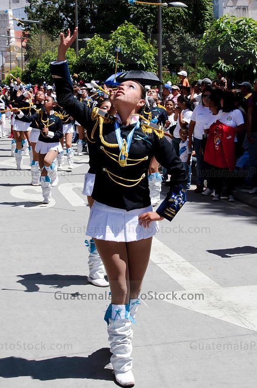 Batonista en el Desfile del 15 de septiembre