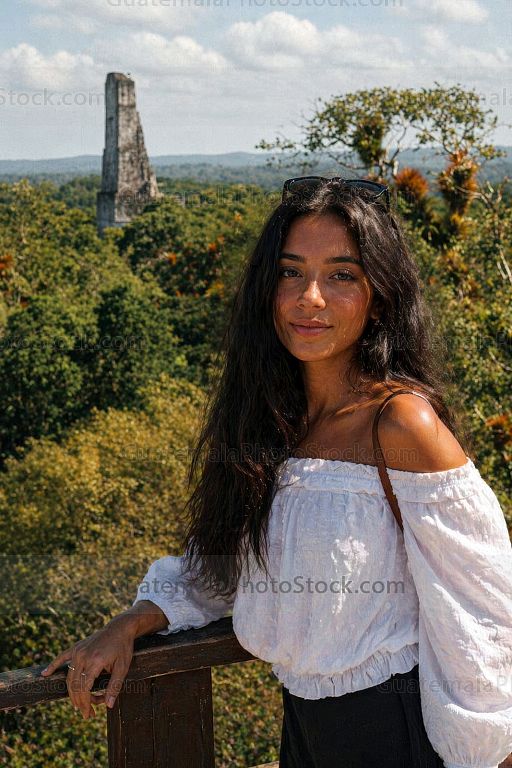 Turista en Parque Nacional Tikal