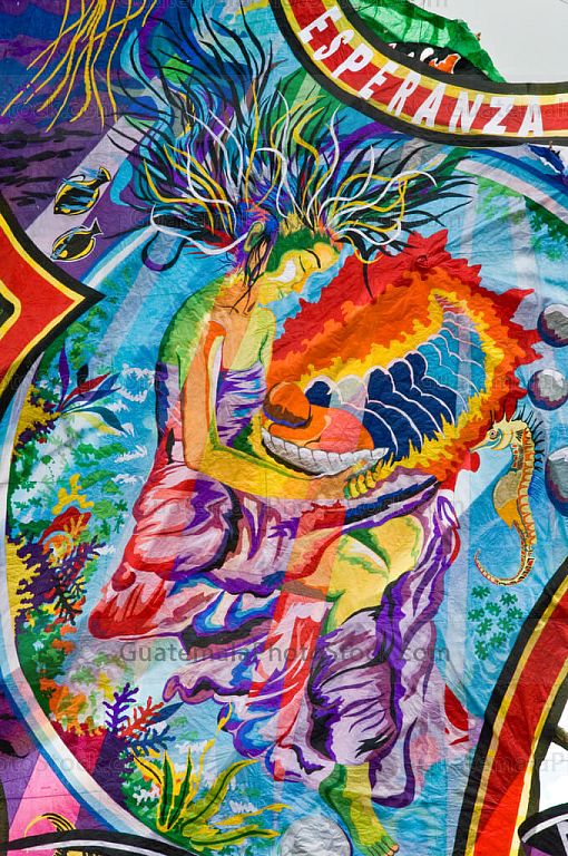 Detalle de Barriletes gigantes de Sumpango