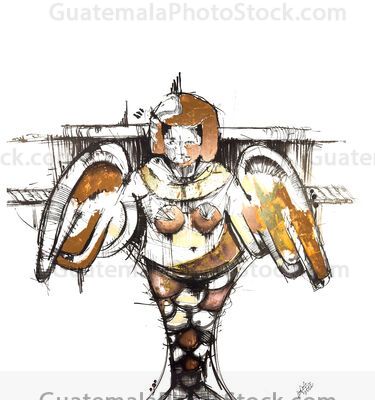 Sketch Sirena obra de José Miguel Muñoz 2022