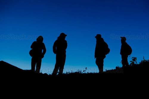 Siluetas al amanecer