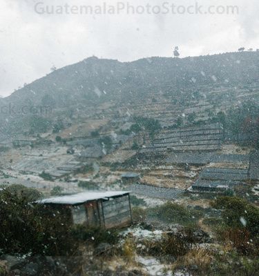 Granizo en la cima de los Cuchumatanes