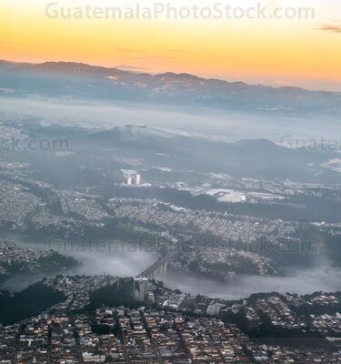Vista aérea hacia la Ciudad de Guatemala