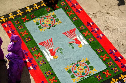 Alfombra de aserrín
