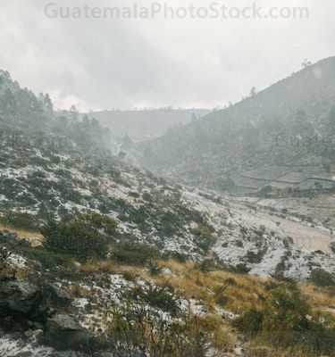 Granizo en la cima de los Cuchumatanes