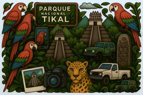 Ilustracion con motivos guatemaltecos