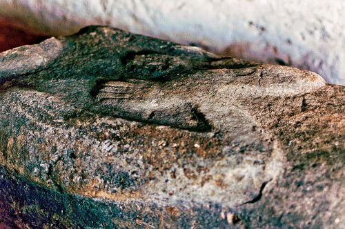 Escultura maya en el museo Finca Chacula
