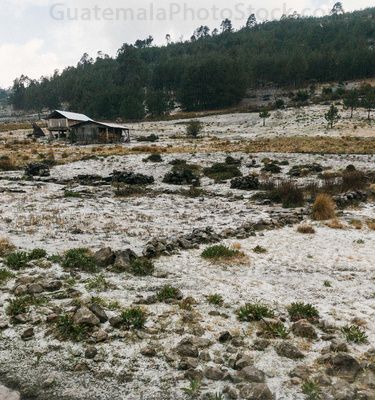Granizo en la cima de los Cuchumatanes