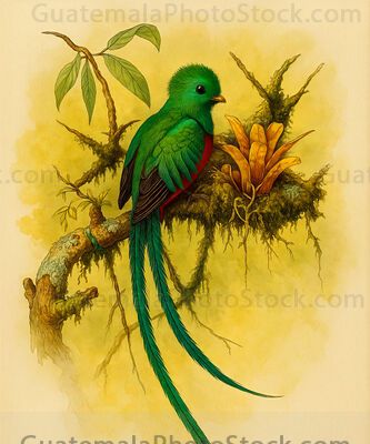 Ilustración de Quetzal