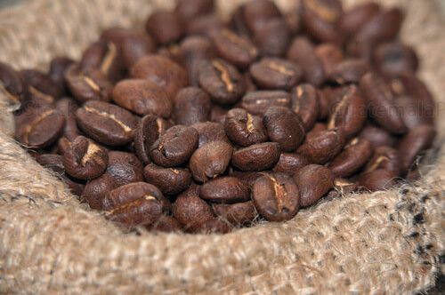 Granos de café tostado