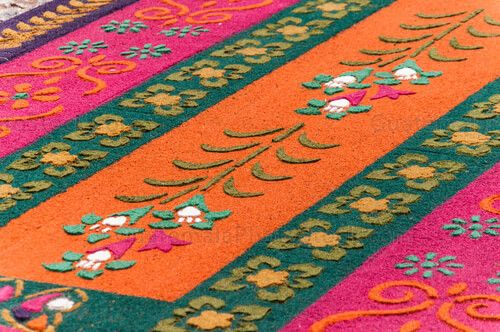 Detalle de la alfombra Antigua Guatemala