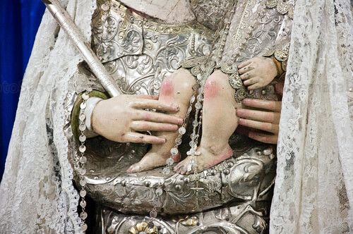 Detalle de la Virgen de Candelaria de Chiantla