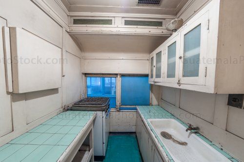 Cocina del vagón presidencial, Museo el Ferrocarril, FEGUA