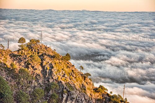 Paisaje del crater del Volcán de Agua
