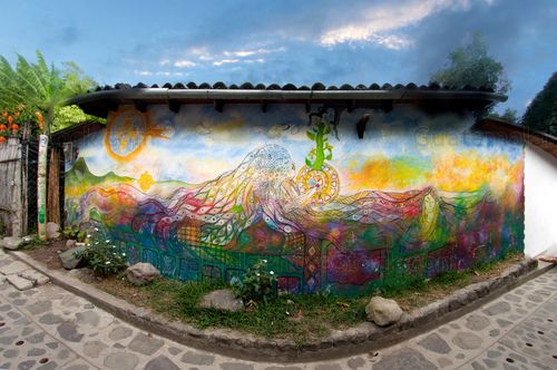 Mural en San Marcos La Laguna