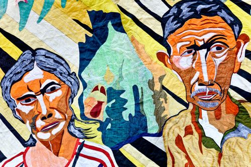 Detalle de Barriletes gigantes de Sumpango