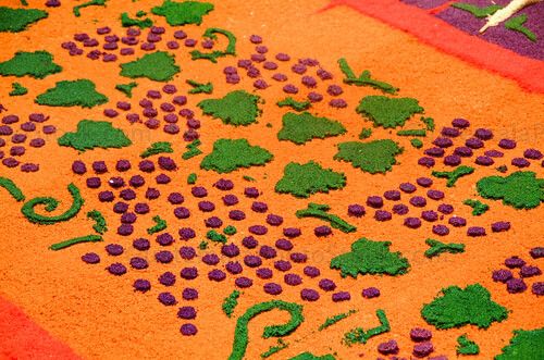 Alfombra de aserrín