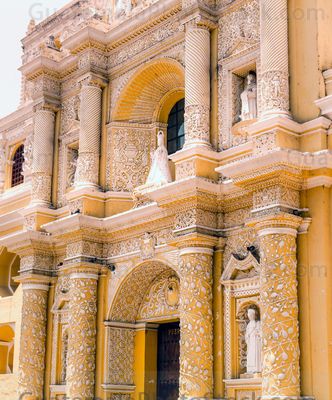 Fachada de la Iglesia La Merced, Antigua Guatemala