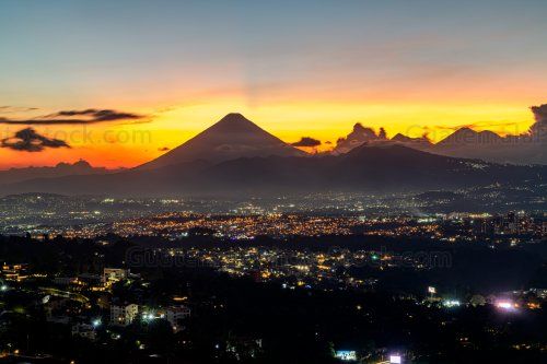Atardecer sobre la Ciudad de Guatemala