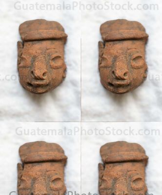 Rostro de figura de barro Kaminal Juyu