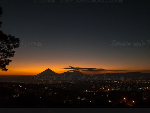 Atardecer sobre la Ciudad de Guatemala