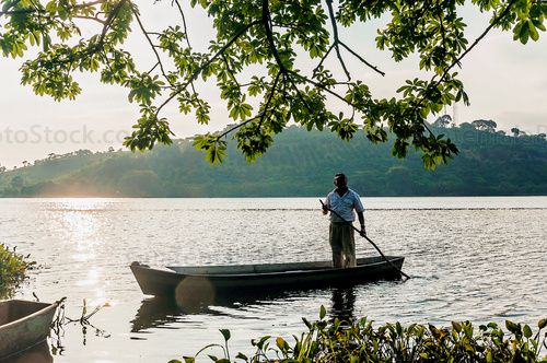 Pescador en la Laguna de El Comendador