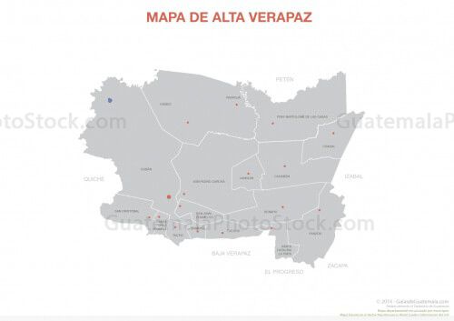 Mapa de Alta Verapaz