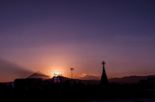 Atardecer sobre la Ciudad de Guatemala