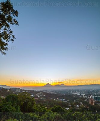 Atardecer sobre la Ciudad de Guatemala