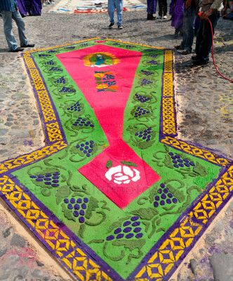 Alfombra en la Antigua Guatemala
