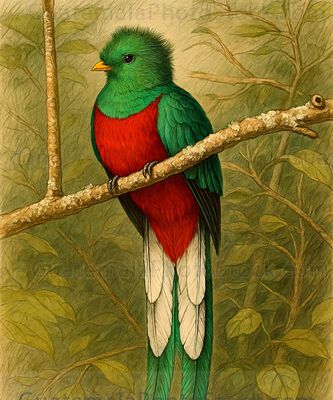 Ilustración de Quetzal