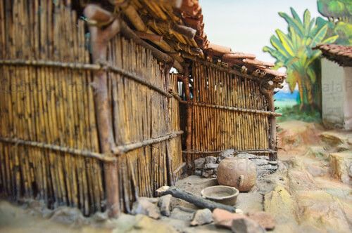 Maqueta de vivienda rural en Guatemala