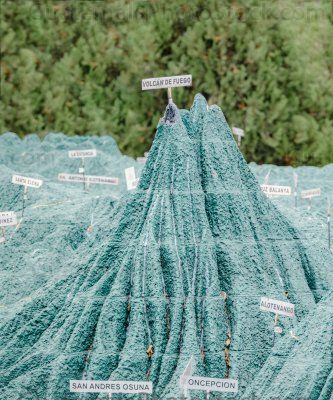 Volcanes del mapa en relieve