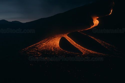 Río de lava, Volcán de Pacaya