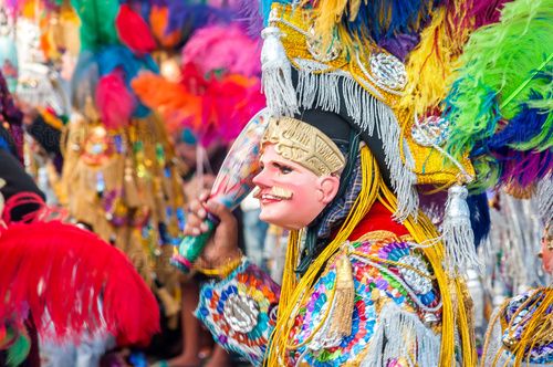 Bailador disfrazado durante la fiesta patronal de Chichicastenango