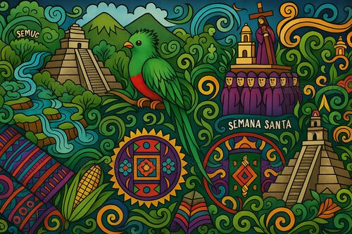 Iconos turísticos de Guatemala