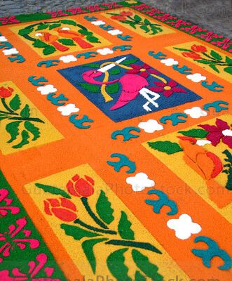 Alfombra de aserrín