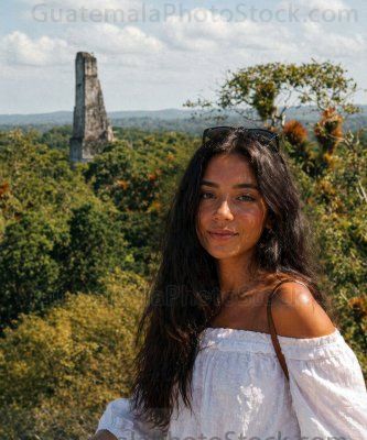 Turista en Parque Nacional Tikal
